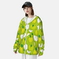 thumbnail image 3 of Pofeuu Green Apple Print Sun Protection Outdoor Lightweight Full Zip UV Cooling Hoodie Long Sleeve Summer Clothing for Outdoor Hiking-XX-Large, 3 of 7