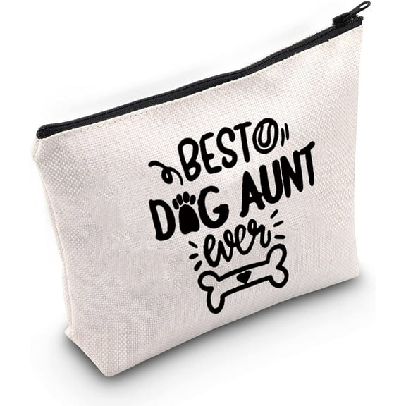 Dog Auntie Makeup Bag Best Dog Aunt Ever Cosmetic Bag Gift For Dog Owners Dog Lovers Gift Dog Lover Gift