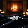thumbnail image 2 of Mauli Jewels 1 Carat Two-Stone Diamond Engagement Ring for Women | 14K Solid White Gold 4-Prong Setting | Natural Conflict-Free Bridal Wedding & Promise Ring Gift for Her, 2 of 7