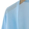 thumbnail image 5 of AGWOLF Women's Short Cardigan Bolero Shrug Sheer Tie Front Top Sun Protection Long Sleeve Jacket for Dress Sky Blue Free Size, 5 of 6