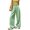 Green, variant on Wide Leg Pants for Women - Striped Color Block Flowy Trousers, Loose Fit Floor-Length Casual Summer Pants with Boho Style and Breathable Fabric,Green M
