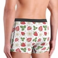 thumbnail image 4 of Men's Boxer Briefs, Cute Flower Strawberry Leaves Soft Comfy Mens Underwear Boxer Briefs Breathable With Widen Waist, 4 of 7