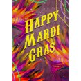 thumbnail image 2 of America Forever Flags Mardi Gras Feather Masks, Mardi Gras House Flag, Masquerade Masks Fleur De Lis Carnival 28 x 40 Inch Double Sided Seasonal Yard Outdoor Holiday Decorative Flag, 2 of 3