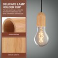 thumbnail image 3 of IFANLANDOR 1Pcs Lamp Base for Table Lamps in Light Brown Wood with E27 Socket, 3 of 4