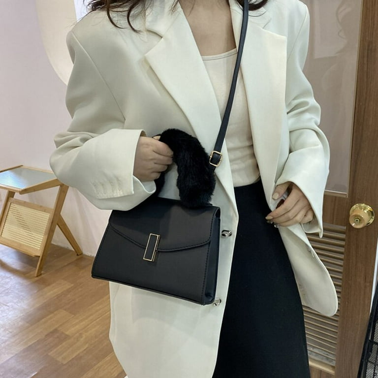 CoCopeaunt Small Luxury Designer Handbag Plush Handle Womens Bag