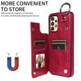 thumbnail image 3 of Mantto Design for Samsung Galaxy A13 4G PU Leather Wallet Phone Case with Kickstand Card Holder Slots Metal Ring Double Magnetic Clasp Back Flip Folio Protective Cover for Women Men,Red, 3 of 10