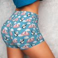 thumbnail image 5 of Yiaed Panda Flying in the Sky Print Women's Athletic Shorts Running Shorts Sporty Short High Waisted Elastic Workout Shorts for Yoga Gym Running & Sports -Large, 5 of 8