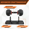 thumbnail image 4 of GARVEE 50lb(25lb*2) 9 in 1 Adjustable Dumbbell Sets of 2,25LBS Pair Free Weights Plates and Rack,Fast Adjust Hand Weights for Home Gym Full Body Workout Fitness, 4 of 9