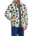 thumbnail image 2 of Honeii Abstract Green Polka Dot Print Hoodies for Men, Pullover & Full Zip, Breathable Zip up Hoodie, Sweatshirt-Medium, 2 of 5