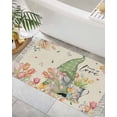 thumbnail image 3 of Area Rug with Tassels 2' x 3', Easter Farmhouse Gnome Kitchen Runner Rug for Hallway Bedroom Throw Rugs, Spring Tulips Flower Linen Texture Soft Door Mat for Bathroom Entrance Living Room, 3 of 9