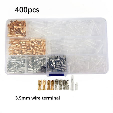 

BAMILL 3.9mm Car Motorcycle Brass Bullet Connectors Male&Female Wire Terminals