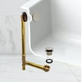 thumbnail image 2 of Westbrass 22-1/2" 17 Ga. Brass Tip-Toe Drain Bathtub Assembly with No-Hole Overflow, Satin Nickel, 2 of 15