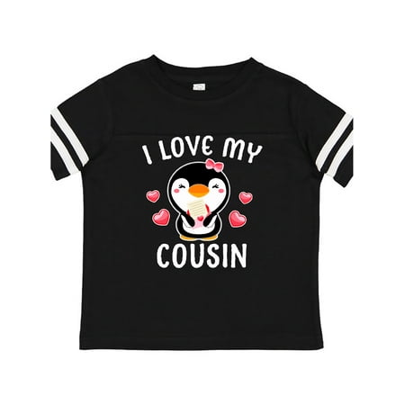 

Inktastic I Love My Cousin with Cute Penguin and Hearts Gift Toddler Toddler Girl T-Shirt