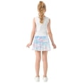 thumbnail image 4 of Girls' Skorts Elastic Waist Skorts with Inner Shorts Athletic Workout Shorts Skirts Pastel Blossoms Medium, 4 of 9