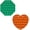 Green/Orange, variant on Cherry Durable and Sturdy Anti Stress Fidget Toys 2 Pcs (2xOrange)