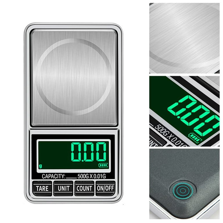 Pikadingnis Mini Digital Electronic Scale Precision Digital Scale Portable  Food Kitchen Scale Stainless Steel Digital Scale Electronic Digital LCD