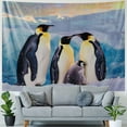 thumbnail image 4 of Orinice Penguins Snow Tapestry Wall Hanging Unique Style Graphic Tapestries Home Wall Decor Art for Living Room Bedroom Apartment Farmhouse Dorm 60x50inch, 4 of 6