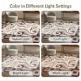 thumbnail image 7 of ODIKA 3'x5' Washable Throw Rug Large Cream Para Taupe Curves Structured Alfombras Salas Modernas for Entryway, Kitchen, Mudroom, Stain Resistant, Low Profile, Non-Slip, 7 of 7