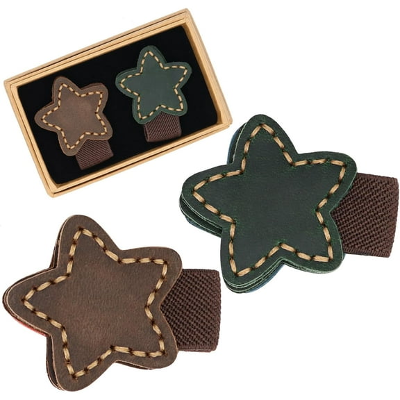 2pcs Magnetic Leather Bookmarks, Handmade Magnet Bookmark Clips, Suitable for Women, Men, Students,Teachers and Other Reading Enthusiasts, Gifts Set for Book Lovers