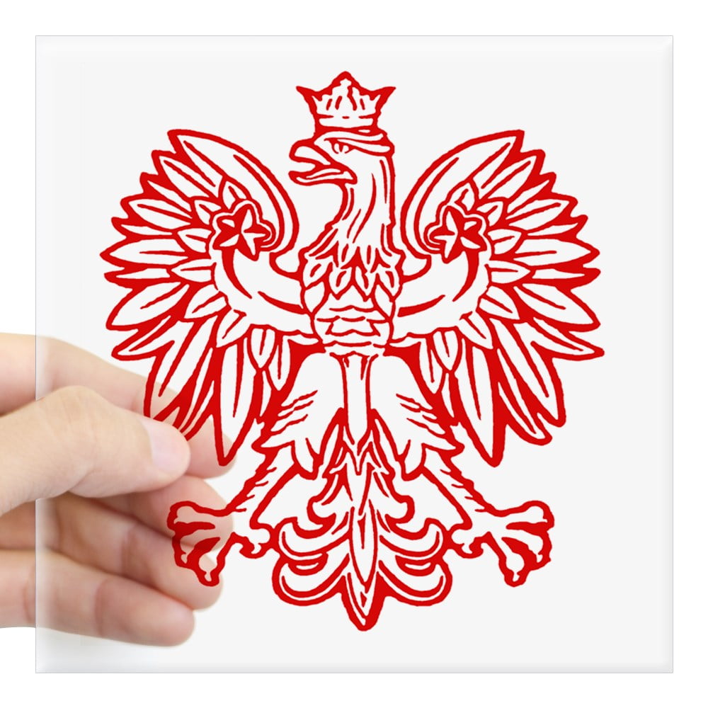 CafePress Polish Eagle Emblem Oval Sticker Square Sticker 3" x 3
