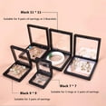 thumbnail image 4 of Amaiiu 3D Floating Frame Display PE Film Jewelry Storage Box Brooch Coin Gems Jewelry Storage Box Dustproof Exhibition Floating Ring Case, 4 of 9