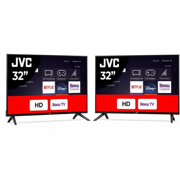 COMBO 2 PANTALLAS ROKU 32" LED HD FRAMELESS JVC SI32R