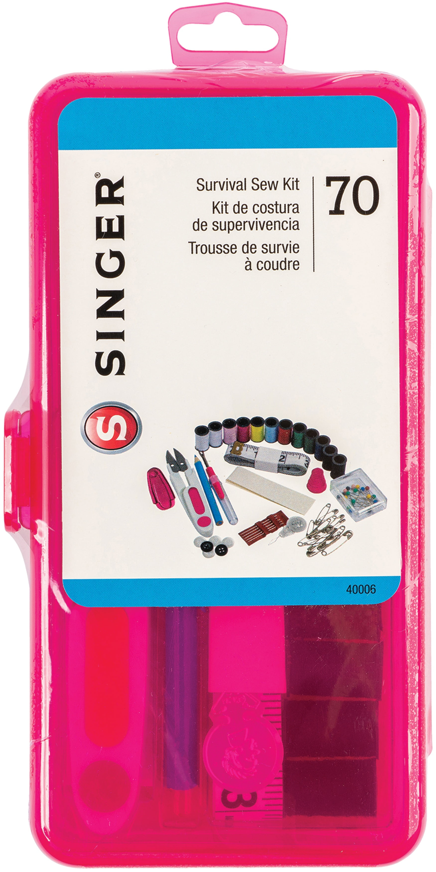 Singer Exclusive Survival Sew Kit 70/Pkg-Pink