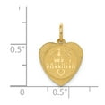 thumbnail image 2 of 14K Yellow Gold Charm Pendant Themed 17 mm #1 Goddaughter Heart Disc, 2 of 2