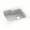 Tahiti White, variant on Swan Solid Surface Kitchen Sink (25" x 22") with 2 Faucet Holes