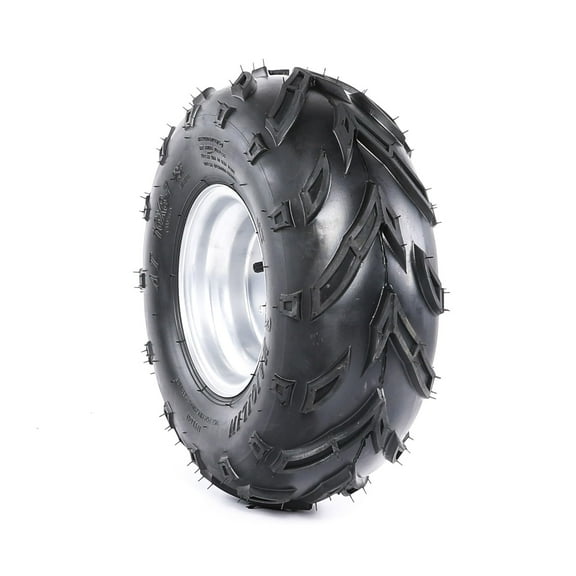 7 inch Go Kart Tire Wheel 16X8-7 ATV Tubeless Tire and Rim 3 Stud 16x8x7 for Go Cart UTV Quad Bike Buggy Mini Bike 4 Wheelers Ride on Mower Taotao Coolster 110cc 125cc (1pc)