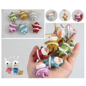 Small Christmas Trees Fancyleo Christmas Tree Ornament Christmas Tree Pendant Christmas Small Old Man Pendant Mixed with 6 Colors Christmas Decoration ()