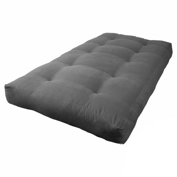 Blazing Needles Vitality 7-inch Microsuede Twin-size Futon Mattress - Steel Grey