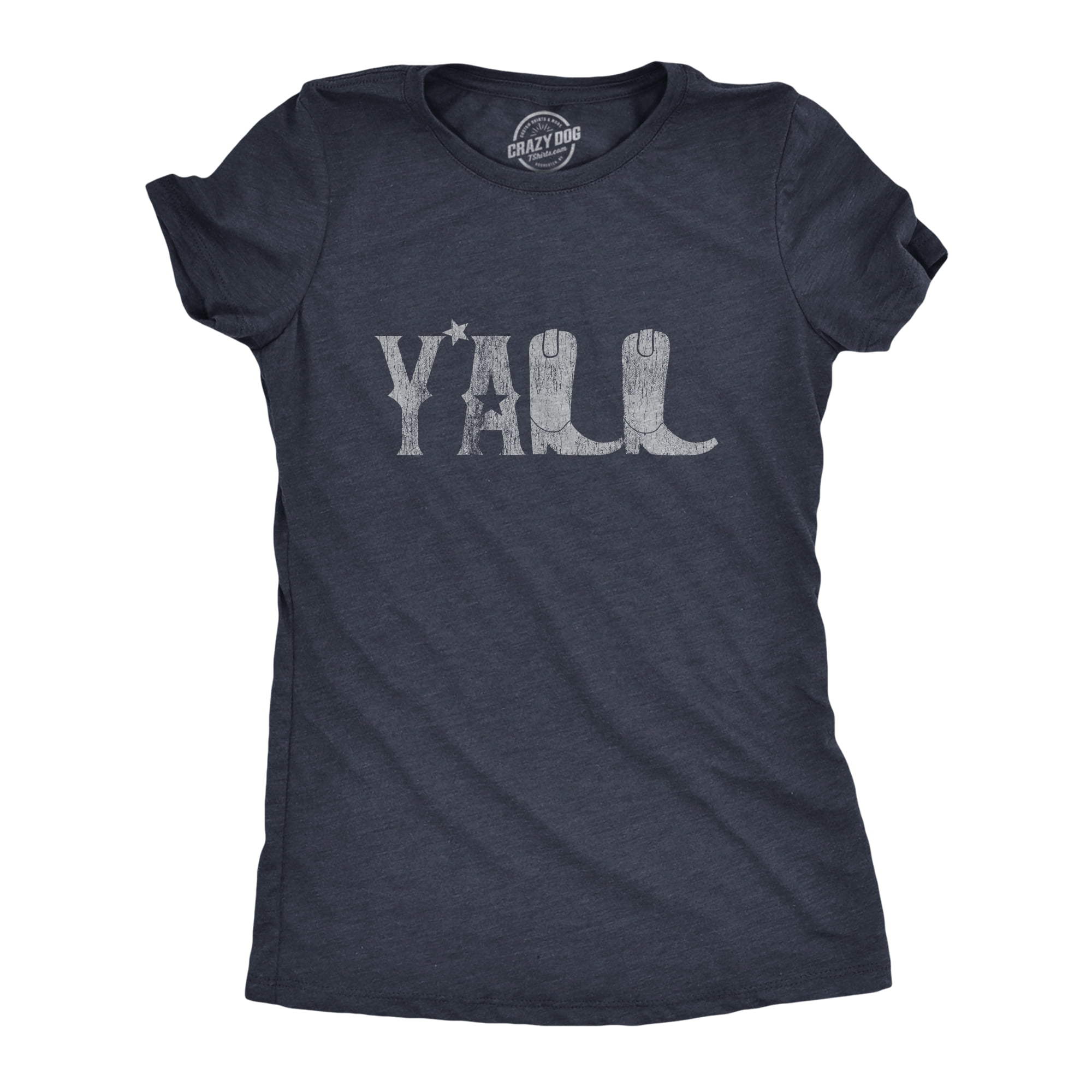 Womens Y'all Boots Tshirt Funny Country 
