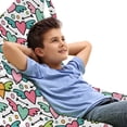 thumbnail image 1 of Cartoon Lounger Chair Bag, Colorful Hearts with Wings and Polka Dots, High Capacity Storage with Handle Container, Lounger Size, Multicolor, by Ambesonne, 1 of 5