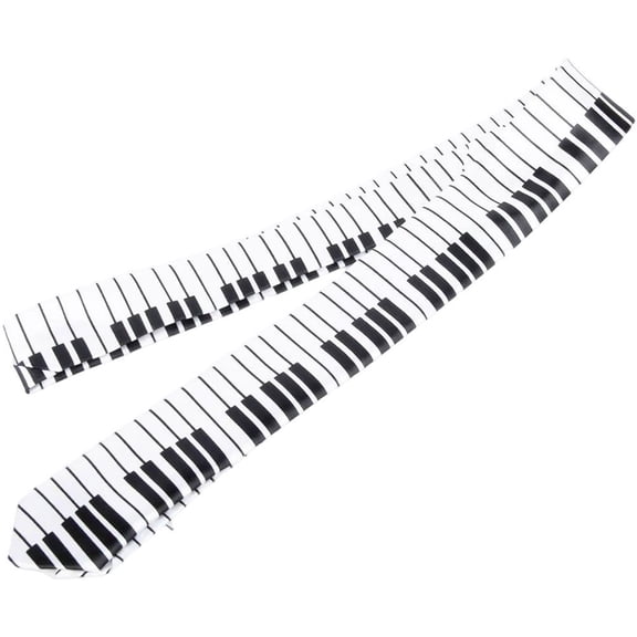 Men's Piano Keyboard Necktie Tie Classic Slim Skinny Music Tie Black & White