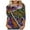 D-Multicolor, variant on EQWLJWE Mardi Gras Shirts for Women Carnival Themed T shirt 3/4 Sleeve Print Tops Crew Neck Pullover Gift Multicolor M