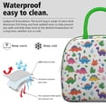 thumbnail image 3 of Womens White Colorful Cartoon Dinosaurs Leaves Pattern Lunch Box for Work,Insulated Lunch Bag for Women,Loncheras Para Mujer,Leakproof Adult Lunch Bag for Work,Beach,Travel,Picnic,Camping, 3 of 7