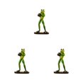 thumbnail image 2 of VONKY Home Decor Accent Handmade Frog Figurine Green Unique Style Home Decoration Rugby Frog 3Set, 2 of 6