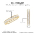 thumbnail image 5 of Rosec Jewels Moissanite Eternity Wedding Band for Women - D-VS1 Grade Certified - Ready to Gift, 10K Yellow Gold, US 10.50, 5 of 8