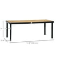 thumbnail image 3 of Outsunny 75" x 35" Outdoor Dining Table for 8 People, Natural, 3 of 10