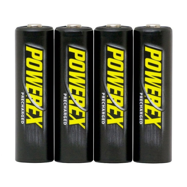 brightest flashlight aa powerex rechargeable nimh Powerex Precharged Rechargeable AA NiMH Batteries (1.2V, 2600mAh)