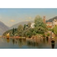 thumbnail image 3 of Henry Pember Smith 14x11 Black Modern Framed Museum Art Print Titled - Villa, Lake Like, 3 of 5