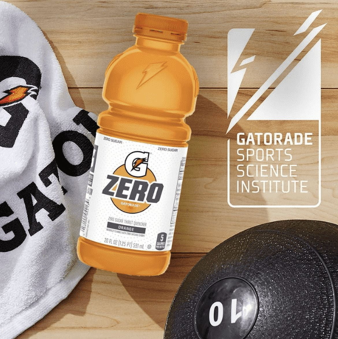 Gatorade Zero Sugar Thirst Quencher, Orange, 20 Fl Oz Bottles, 10 Pack, 20 fl oz Bottles, Electrolytes for Rehydration, Drinks, Zero, Sport Drink, Bottle