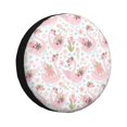 thumbnail image 1 of Fotbe Swan And Flowers Funda de Llanta de Repuesto con Estampado, Engrosada, Ajuste Universal para Jeep, Remolque, RV, SUV, Camión-17 inch, 1 of 6