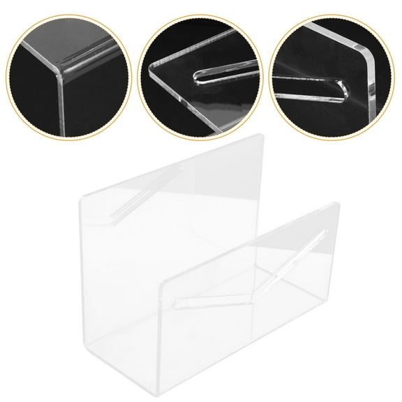 Soimiss Transparent Acrylic Mail Holder for Desktop with Multi Functional Envelope Organizer