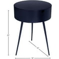 thumbnail image 4 of Pemberly Row Contemporary Transitional Navy Metal Nightstand, 4 of 6