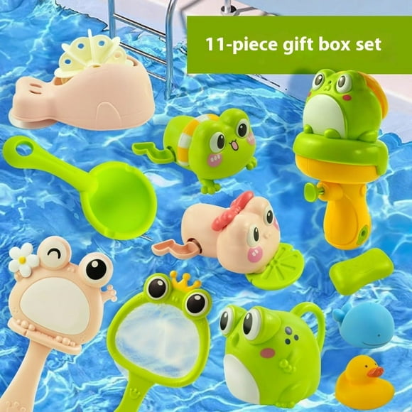 Baby bath water toy - Baby Bath Toy for Toddlers,Baby Pool Toys Fishing Games Swimming Toys,Toddler Bath Toys ,Fishing Net Water Table Toys (11pcs)