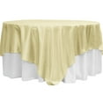thumbnail image 1 of Taffeta Table Overlay Topper Approx. 90"x90" square seamless Square - Pastel Yellow, 1 Piece, 1 of 1