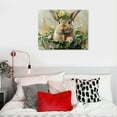 thumbnail image 5 of Nawypu  Cute Bunny Wall Art Orange Flowers Canvas Print Picture Farmhouse Wall Decor rabbit-1, 5 of 5