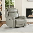 thumbnail image 2 of CHITA Genuine Leather Power Recliner Chair with Adjustable Headrest, Gray, 2 of 15